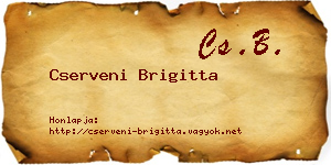 Cserveni Brigitta névjegykártya