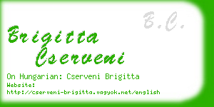 brigitta cserveni business card